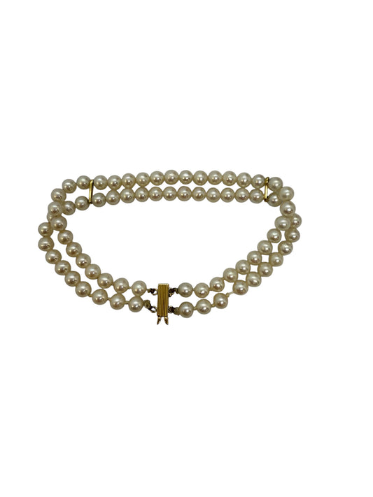 Bracelet perles en Or Jaune 18K 13.06 Grs