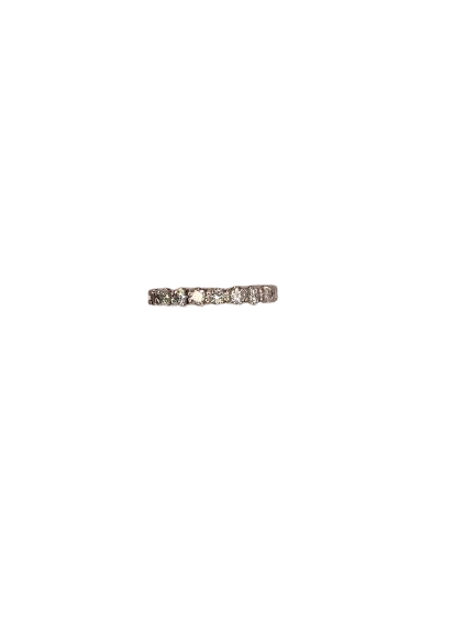 Alliance en Or Blanc  18K avec Diamants 3.11 Grs - Taille 55