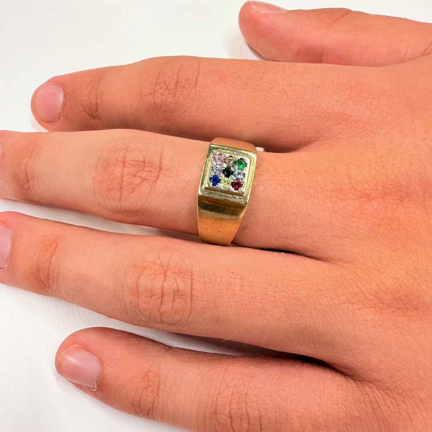 Bague Chevalière en Or jaune 18k Taille-66