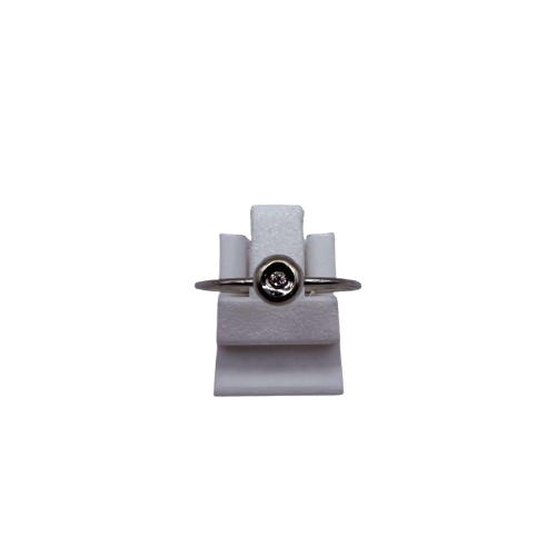 Bague Solitaire en Or Blanc 18K Taille-53