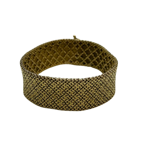 Bracelet Manchette en Or Jaune 18K 52.75 Grs