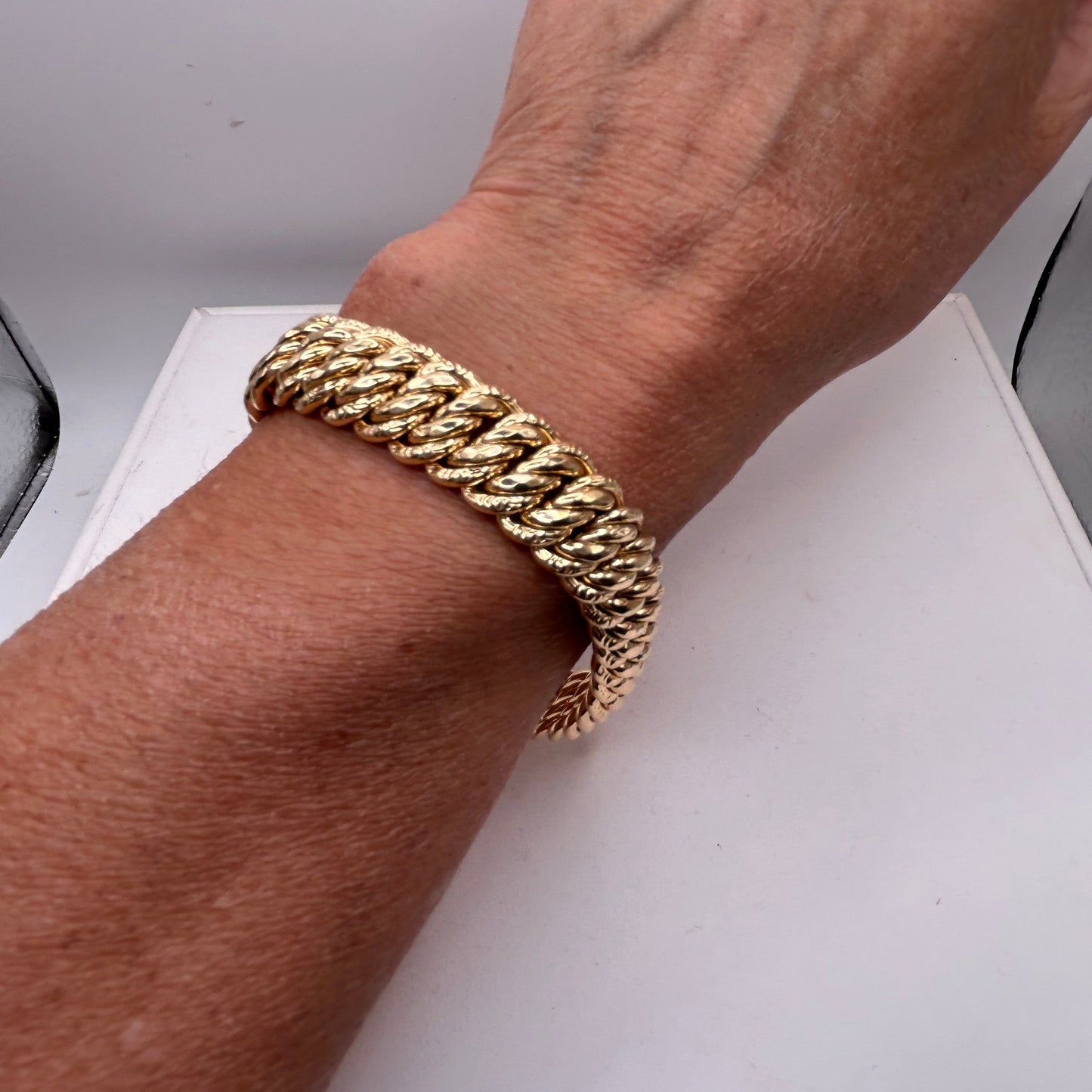 Bracelet Gourmette Or Jaune 18K 31.26 Grs