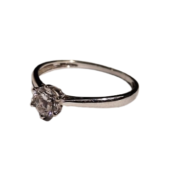Solitaire en or blanc 18K Taille-54