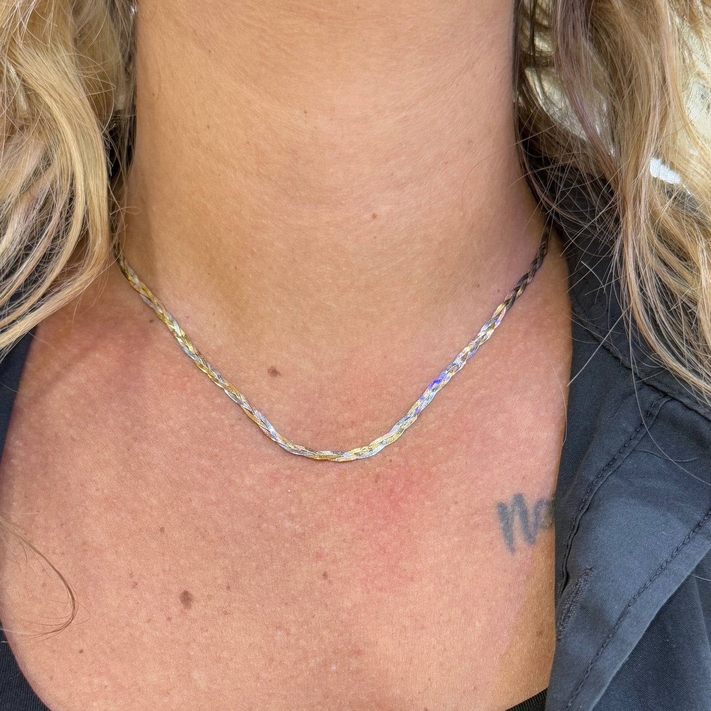 Collier Ras du Cou en or jaune 18K 4.50 Grs