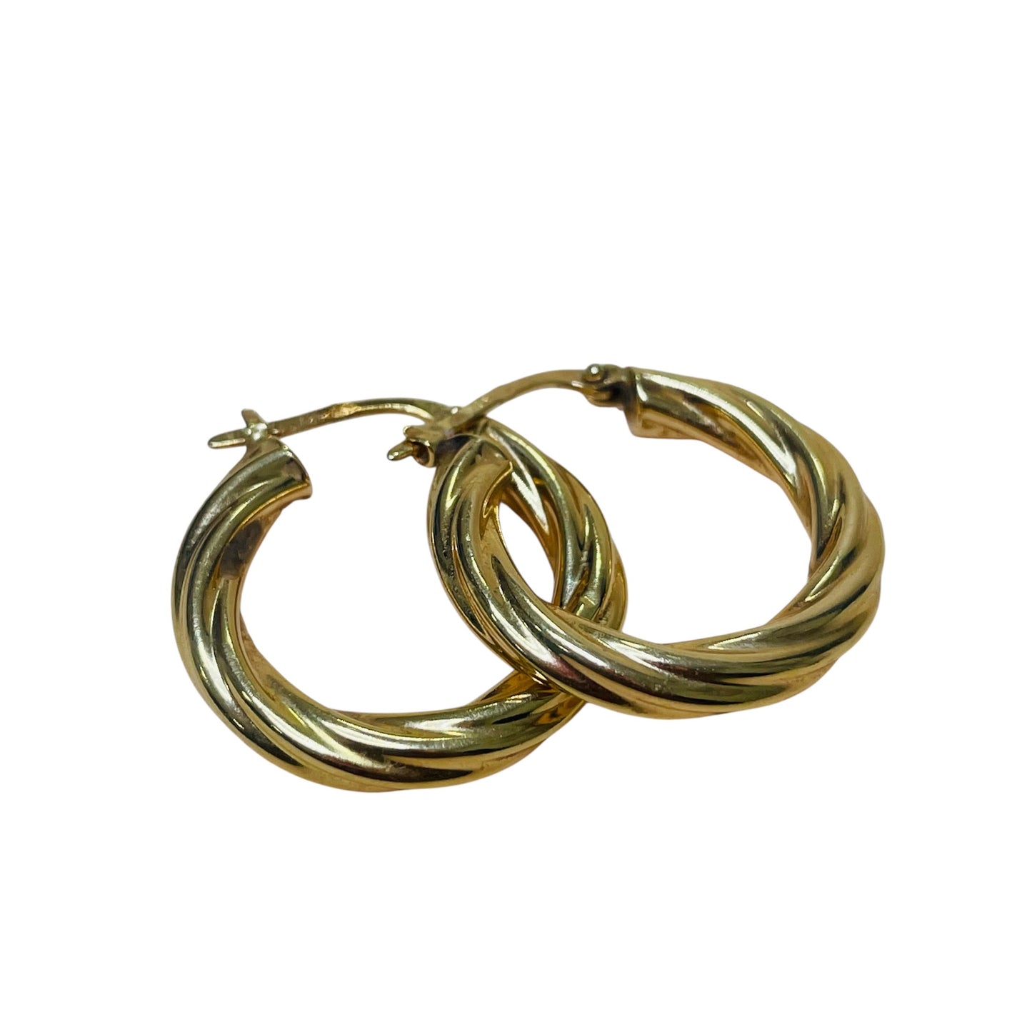 Créoles torsadées en or jaune 18k 2.45 Grs