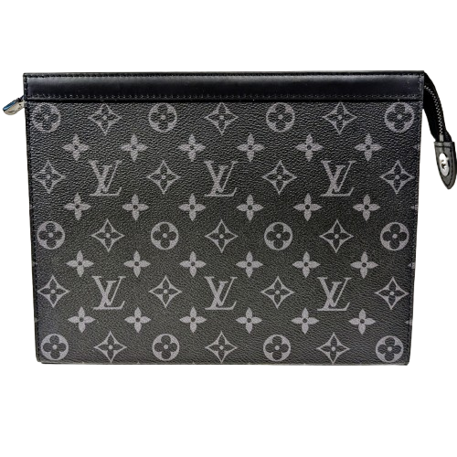 Louis Vuitton Pochette Eclipse Noir Cuir Très Bon État