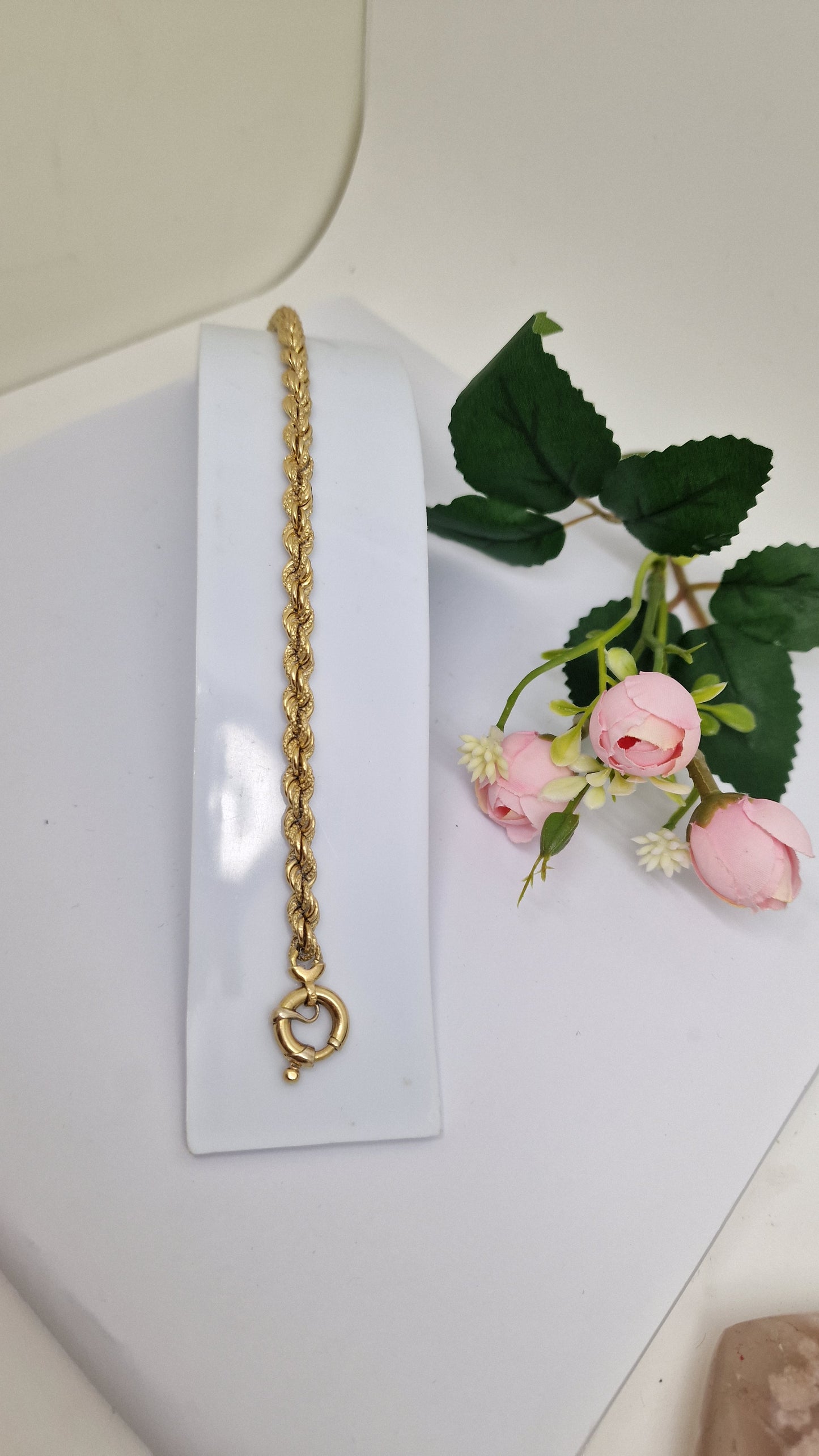 Bracelet Maillon Torsadé en Or Jaune 18K 10.16 Grs