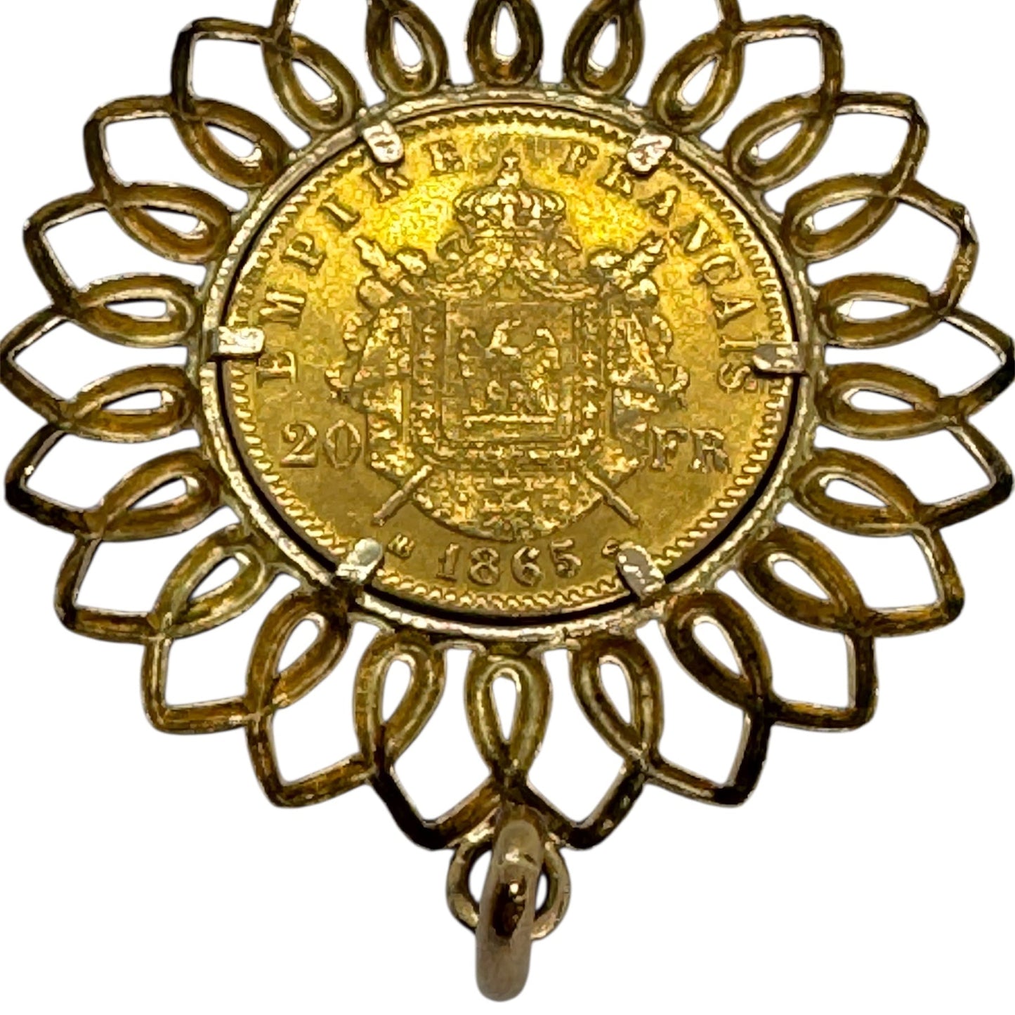 Pendentif pièce en Or Jaune 18k 10,50grs