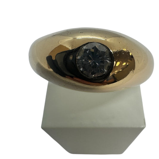 Bague Solitaire en Or Jaune 18 et Diamant 0,25 K - T 60