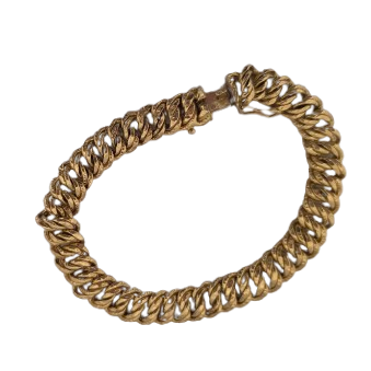 Bracelet Gourmette en Or Jaune 18K 16.4 Grs