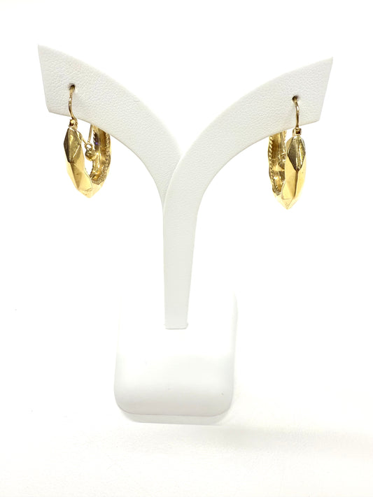 Créoles d'Oreilles en Or Jaune 18k - 3 Grs