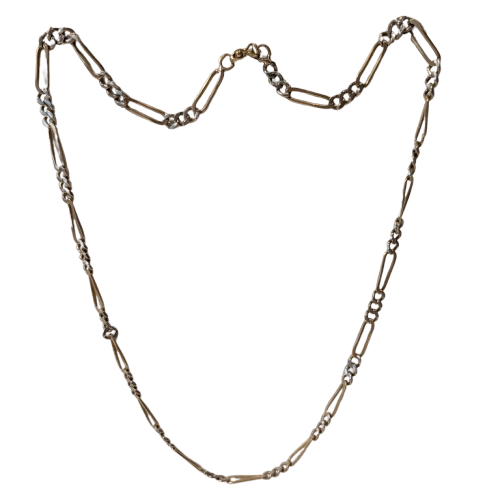 Collier Princesse Figaro Or jaune et blanc 18K 45cm