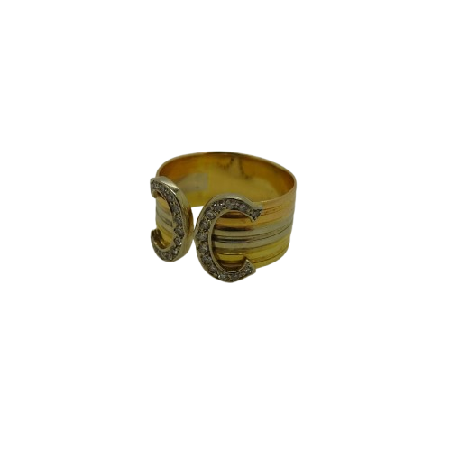 Bague en Or avec Diamants 18 K - Taille 58