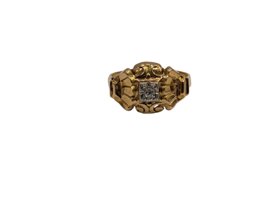 Bague en or jaune 18K Taille-55