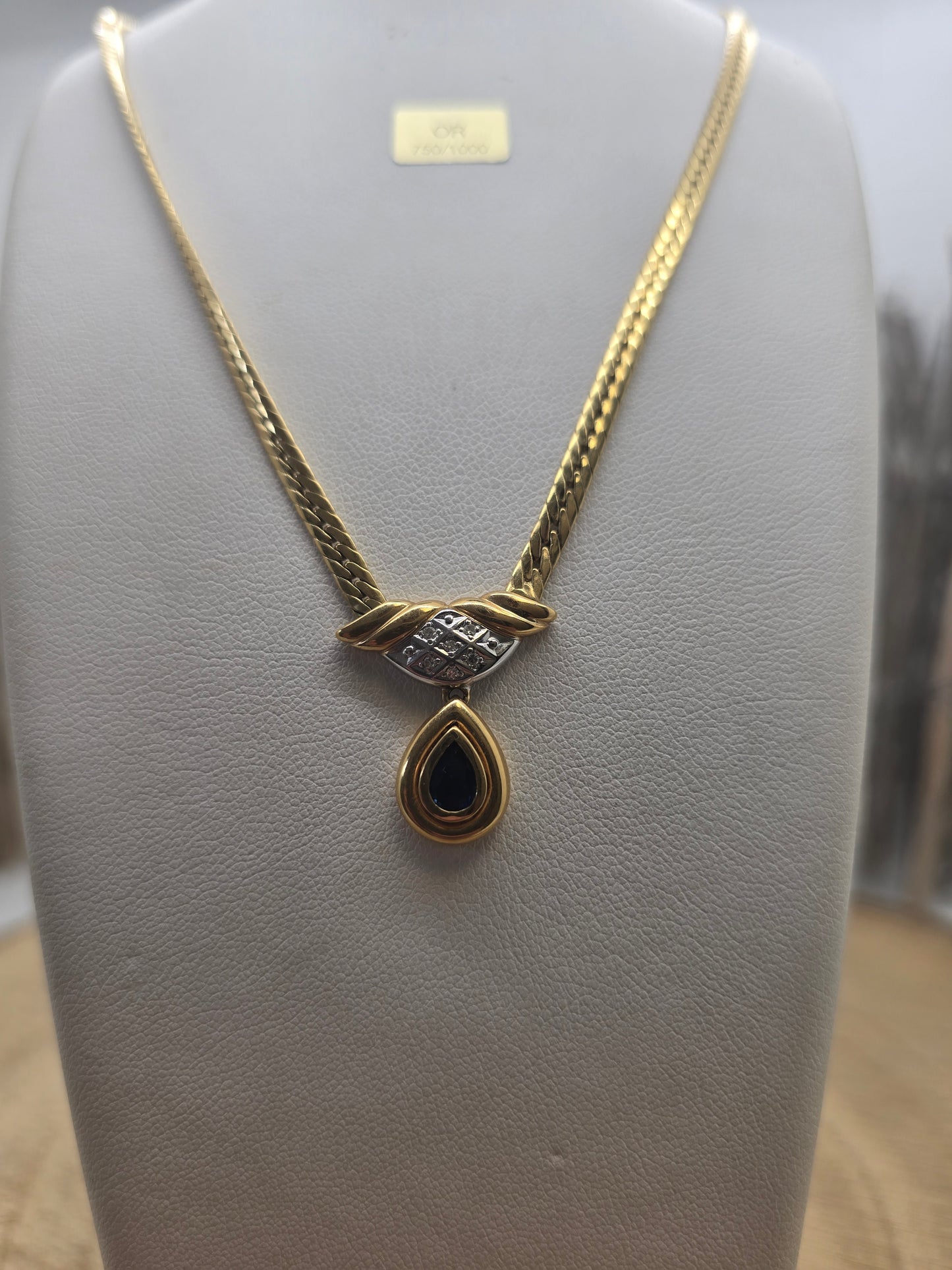 Collier Princesse en Or Jaune 18K 9.54 Grs