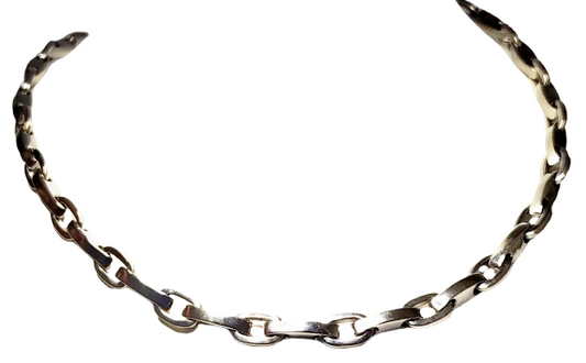 Collier Ras du Cou Or Jaune et Blanc 18K 48.14 Grs