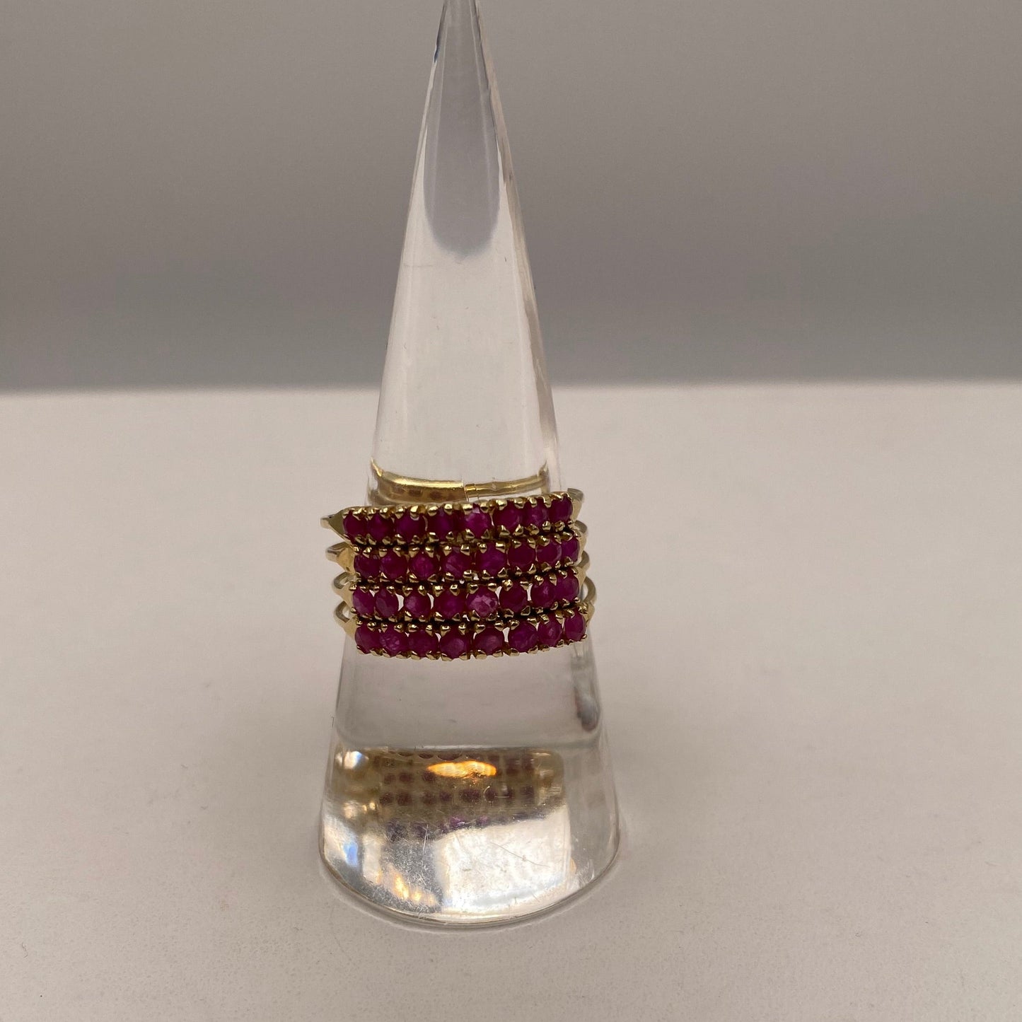 Bague rubis en Or Jaune  14K 4 Grs - Taille 59