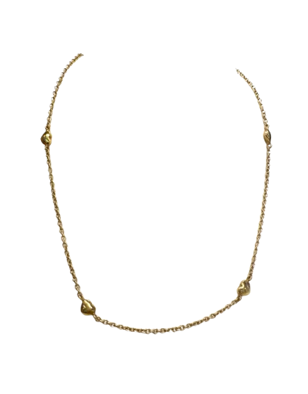 Collier Ras du Cou Coeur Or Jaune 18k 6.40 Grs