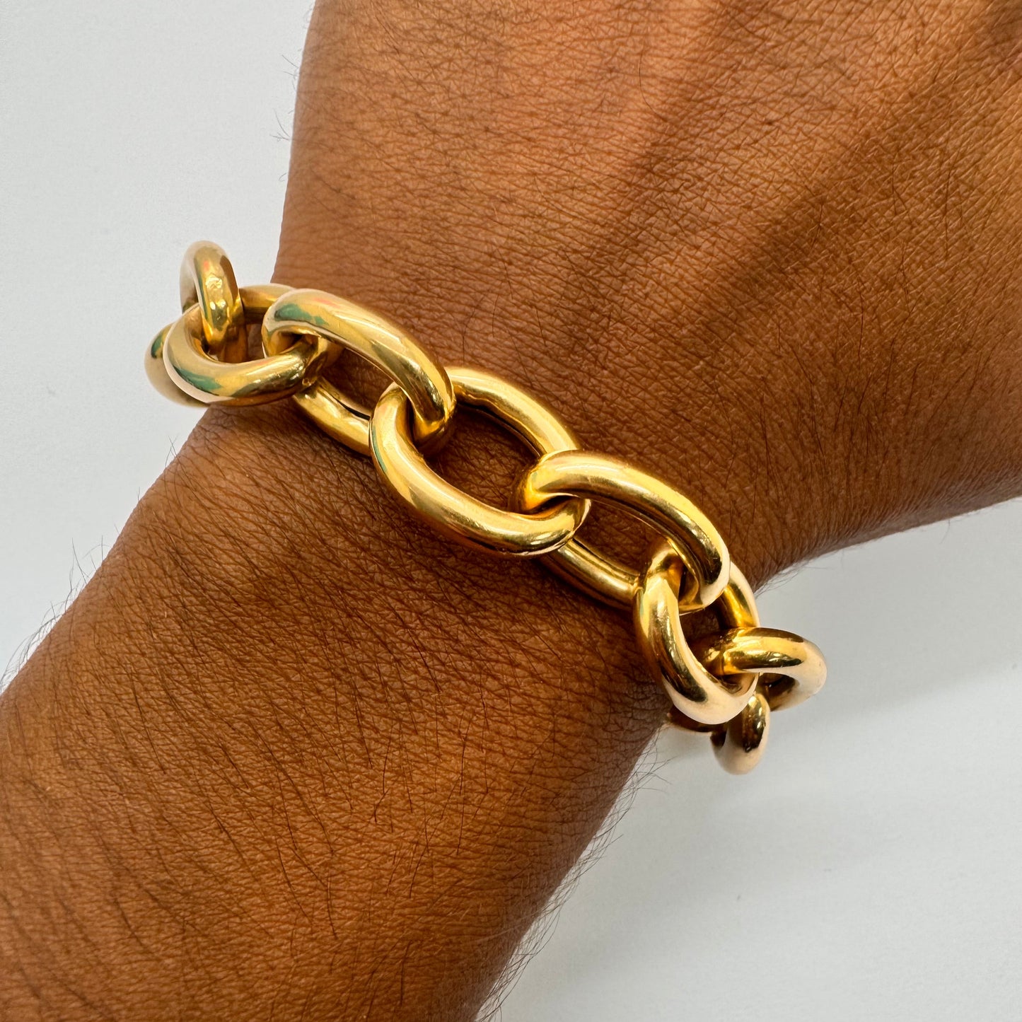 Bracelet Maillon en Or Jaune 18K - 21 Cm