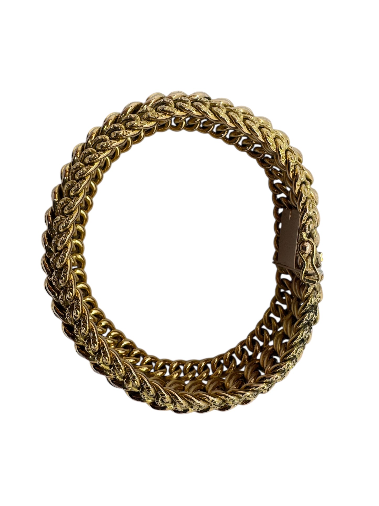 Bracelet Manchette Or Jaune 18K 45.81 Grs