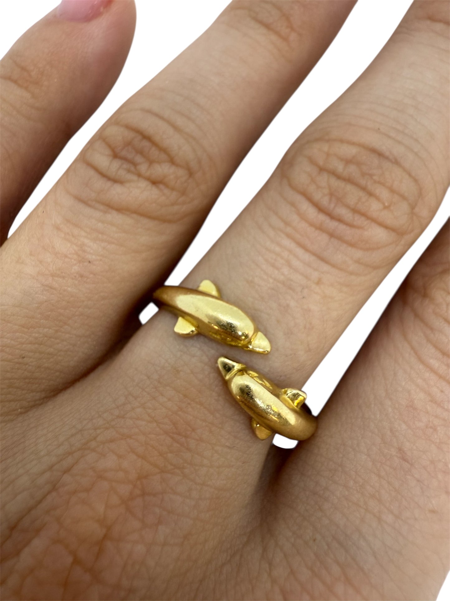 Bague fantaisie en or jaune 14 carats - Taille 53