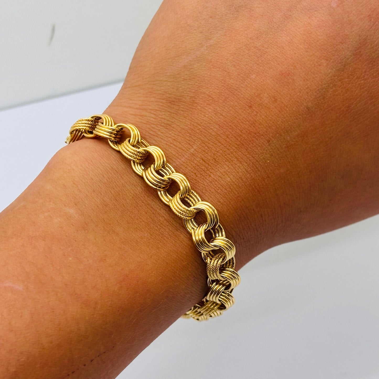 Bracelet gourmette en Or Jaune 18K - 8.17 Grs