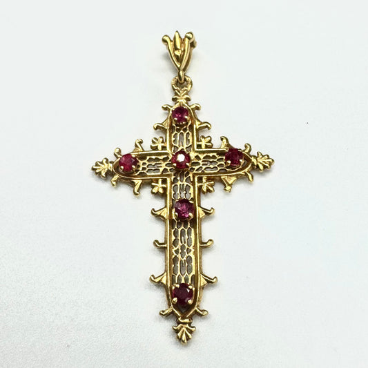 Pendentif Croix en Or Jaune 18K