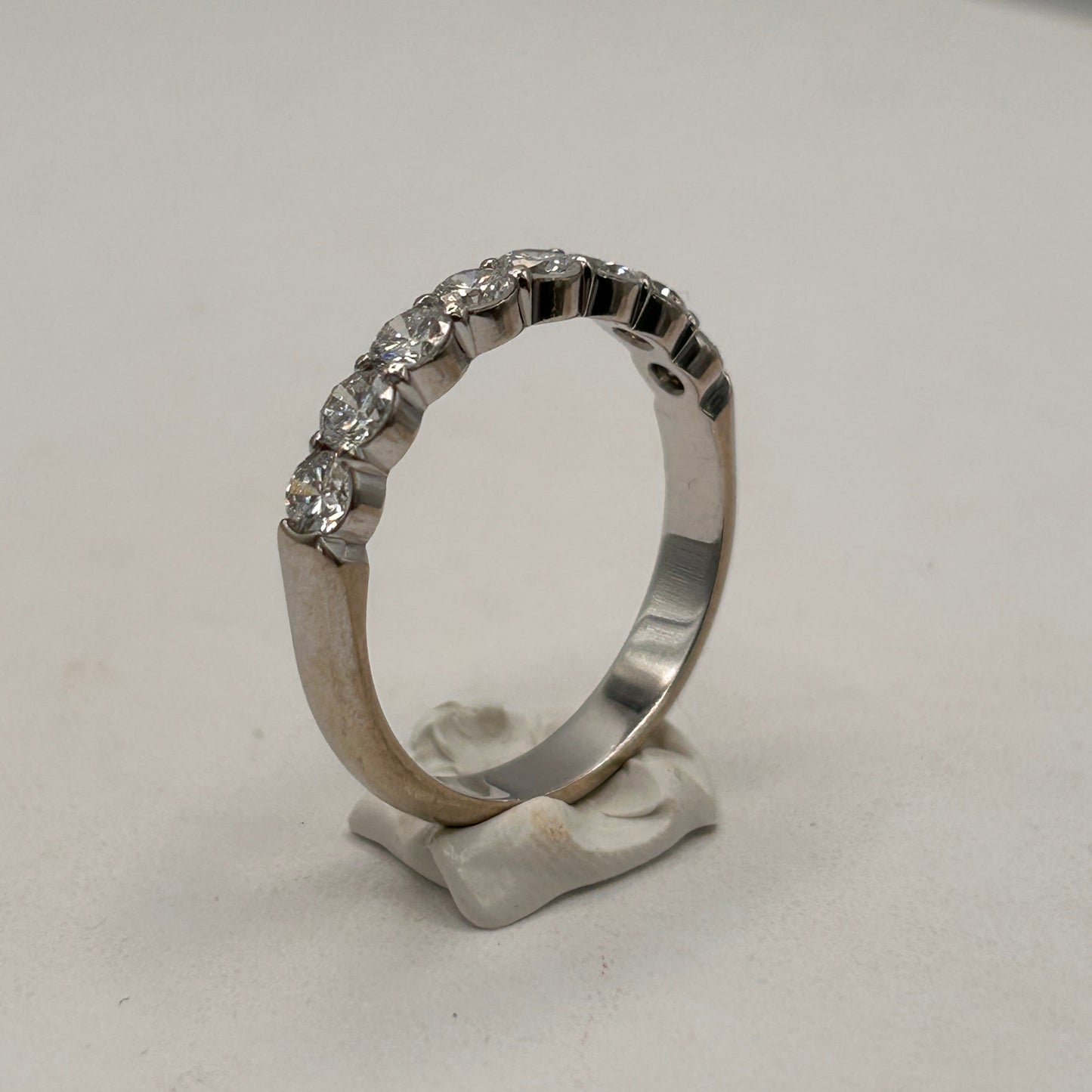 Bague Demi Tour en Or Blanc 18K Taille-61