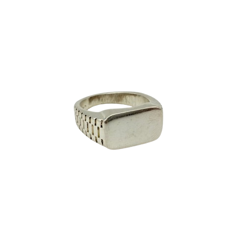Chevalière en or blanc 18K Taille-58