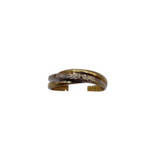 Bague Alliance en Or Jaune 18K Taille-50.5