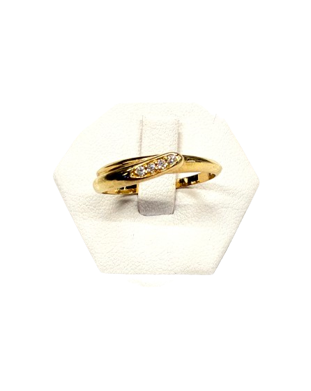 Bagues en Or Jaune 18k avec Diamants 2.42 Grs - Taille 56