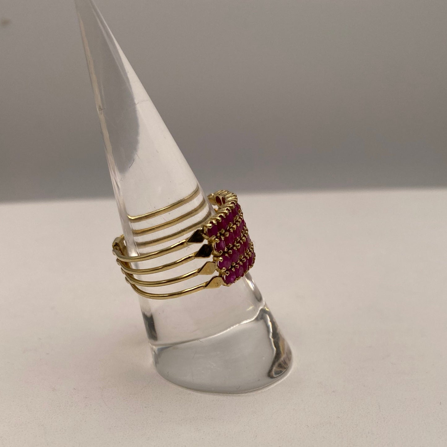 Bague rubis en Or Jaune  14K 4 Grs - Taille 59