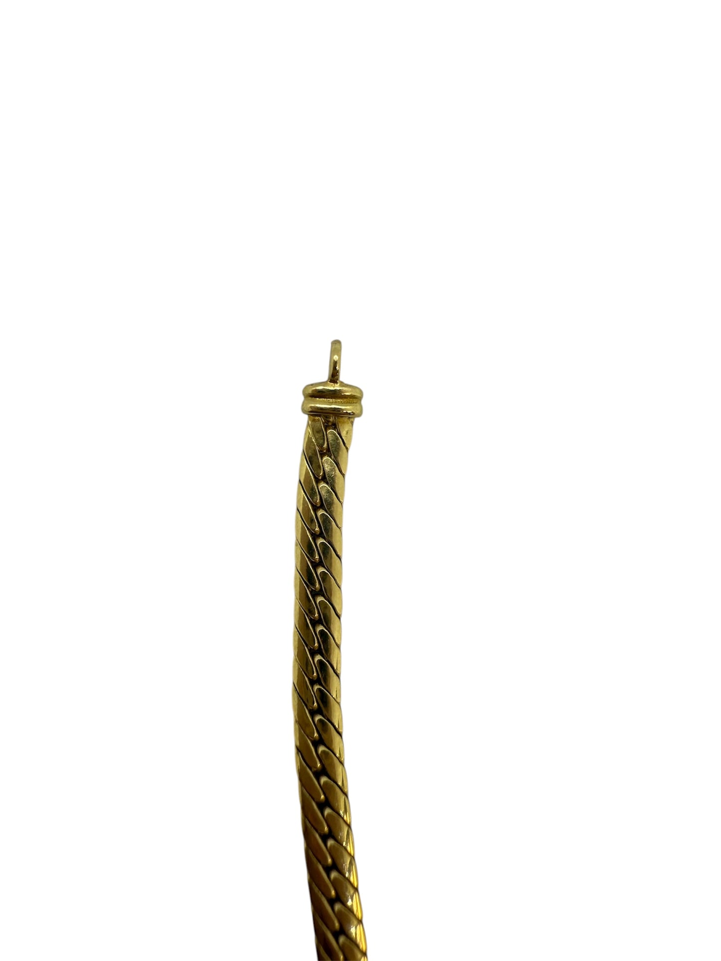 Collier Ras du Cou Maille Anglaise en Or Jaune 18K 9.98 Grs