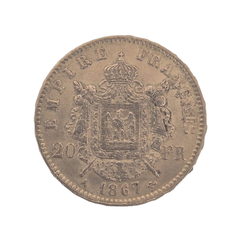 Piece 20 Francs Napoléon III  1867