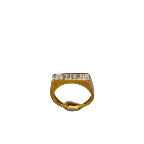 Bague Tank en Or Blanc et or blanc 18K Taille-51