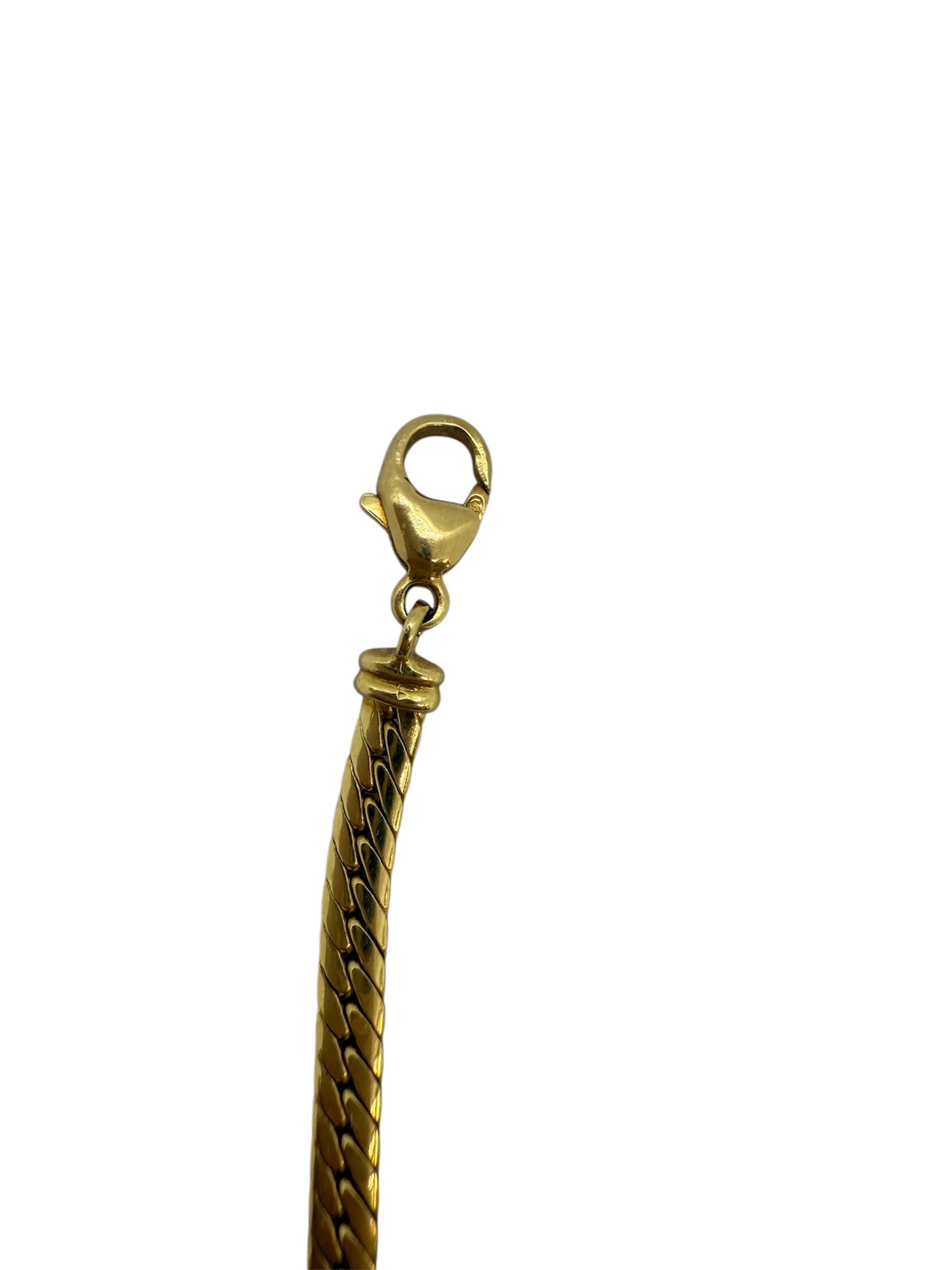 Collier Ras du Cou Maille Anglaise en Or Jaune 18K 9.98 Grs