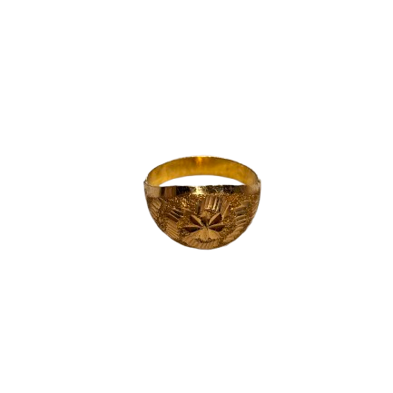 Bague Demi Tour en Or Jaune 22K Taille-59
