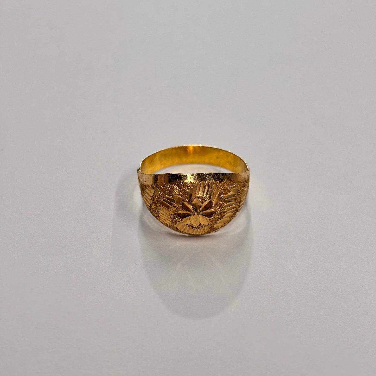 Bague Demi Tour en Or Jaune 22K Taille-59