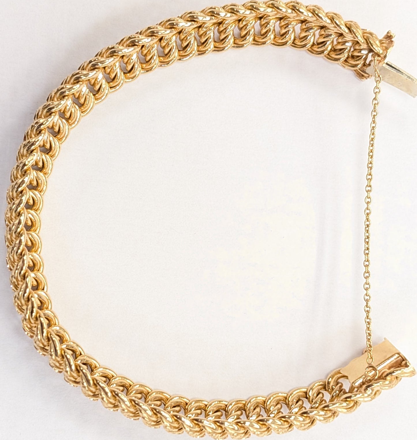 Bracelet Maillon Or Jaune 18K Maille Américaine 24.54 Grs