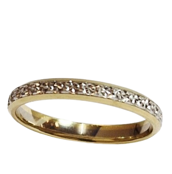 Bague Tour Complet Or Jaune 18K avec Diamants 2.07 Grs - Taille 51