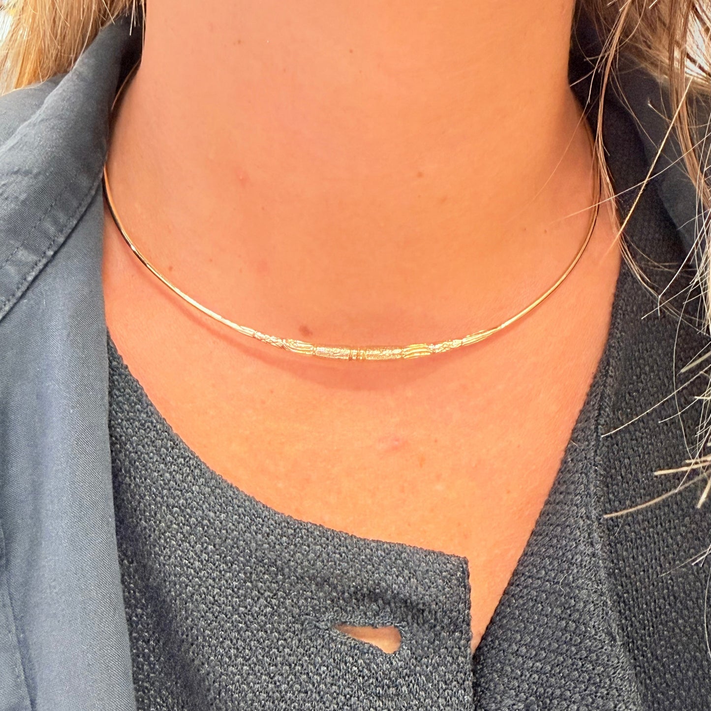 Collier Ras du Cou Or Jaune 18k 16.11 Grs